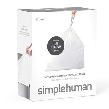 simplehuman Tall Kitchen Liner Rollpack Trash Bags