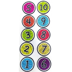 Ashley Productions® The Original Fun Mat™, Sensory Spots™, 6" Numbers 1-10, Chalk Look, 10 Pieces - 1 of 2