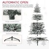 TopComfy Christmas Tree Stands 7.5ft Snow Flocked Artificial Christmas Tree Dense Branches Holiday Tree for Dining Room, Green, 51.22"*14.58"*14.58" - 3 of 4