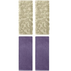 REGALWOVEN 4 Pcs Kitchen Bath Soft Absorbent Hand Towel Set - 1 of 4