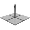 vidaXL Umbrella Weight Plate Grey Granite Regular Heavy Weight Endurance - 2 of 4