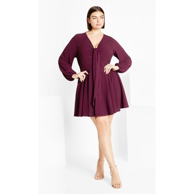 Women's Plus Size Adelyn Dress - plum | CITY CHIC