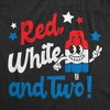 Toddler Funny T Shirt Red White And Two Sarcastic Fourth Of July Graphic Novelty Tee For Young Kids - Crazy Dog Toddler T Shirt Black 3T - 2 of 4