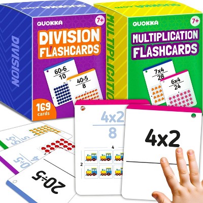 QUOKKA Math Flash Cards for Kids Ages 5 6 7 Years Old - Math Games for Kids 1st to 3rd Grade Classroom & Home