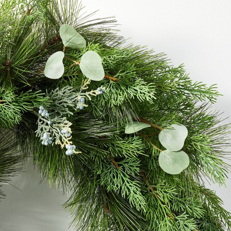 Long Needle Pine with Juniper Wreath Green - Threshold&#8482; designed with Studio McGee, 3 of 5