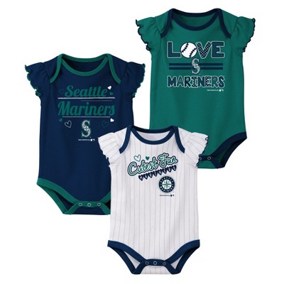 Mlb Miami Marlins Baby Boys' 3pk Short Sleeve Bodysuit - 18 M : Target