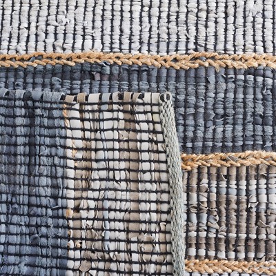 Elegant Gray Cowhide & Wool 3' x 5' Handwoven Area Rug