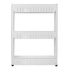 Home Basics 3 Tier Plastic Storage Tower with Wheels, White - 2 of 4