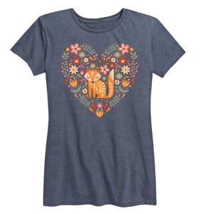 Women's - Instant Message - Fall Scandinavian Fox Short Sleeve Graphic T-Shirt - 1 of 4