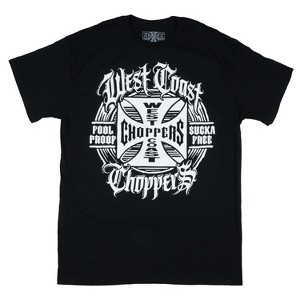 Seven Times Six West Coast Choppers T-Shirt Men's Fool Proof Logo Design Short Sleeve Tee Black - 1 of 3