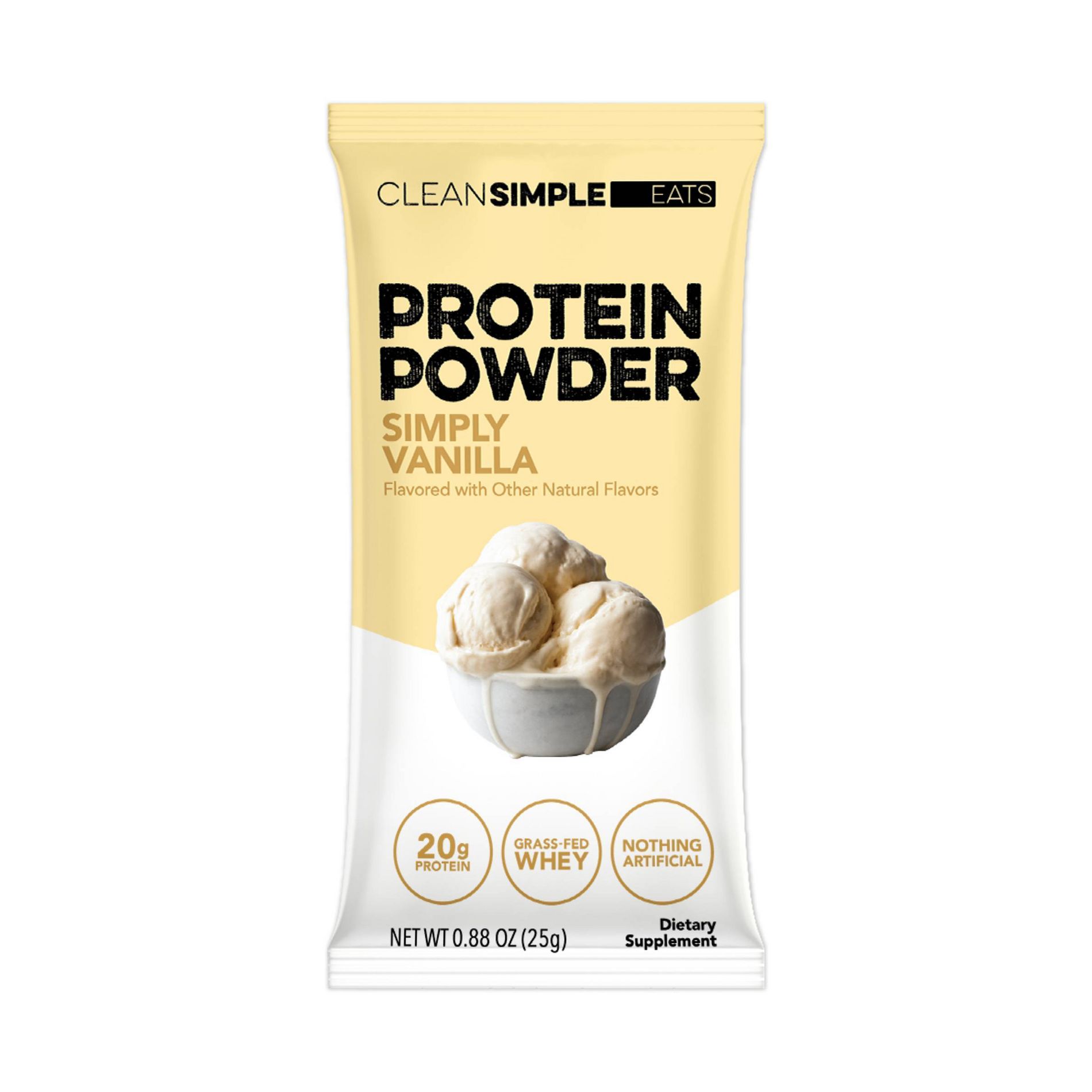 Clean Simple Eats Protein Powder - Simply Vanilla - 0.88oz/1 stick
