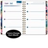HARDCOVER 2026 Planner, 5.5"x8": 14 Months (Nov 2025-Dec 2026), Daily/Weekly/Monthly,  Bookmark, Pocket Folder w Sticky Notes (Small Navy Floral) - 2 of 4