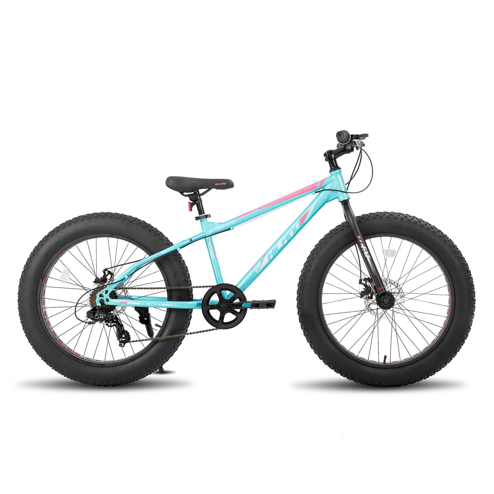 HILAND Fat Tire Mountain Bike, Green, 26 inch