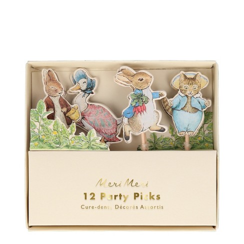 Meri Meri Peter Rabbit™ & Friends Party Picks (pack Of 12) : Target