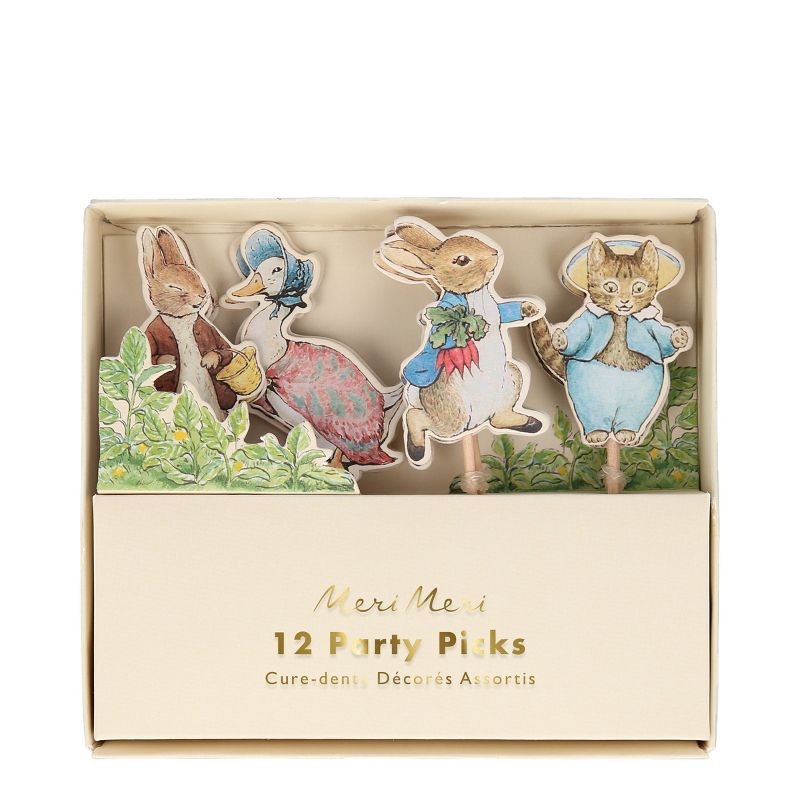 Meri Meri Peter Rabbit™ & Friends Party Picks (Pack of 12), 1 of 10