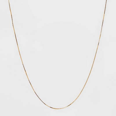 14K Gold Plated Box Chain Necklace - A New Day&#8482; Gold