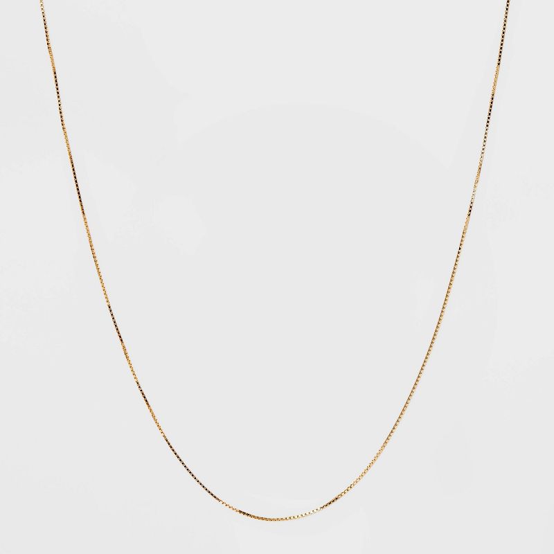 14K Gold Plated Box Chain Necklace - A New Day&#8482; Gold, 1 of 5