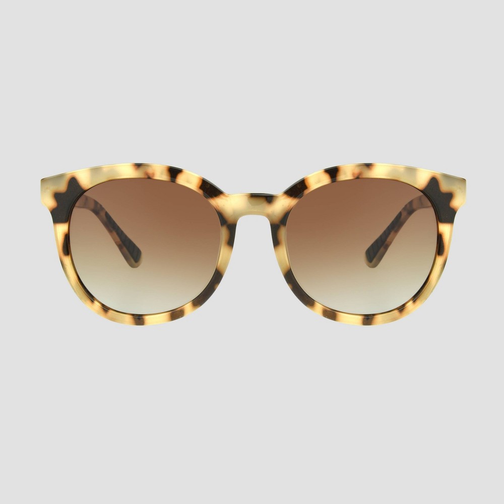 Women's Round Tortoise Shell Print Sunglasses with Polarized Lenses - All in Motion Brown