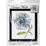 Design Works Counted Cross Stitch Kit 8"X10"-Blue Floral (14 Count)