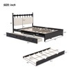 Queen Size Wooden Storage Platform Bed with 2 Big Drawers and Twin Size Trundle 4L - ModernLuxe - 4 of 4