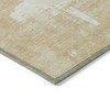Beige Gold And Tan Abstract Washable Indoor Outdoor Area Rug - 4 of 4