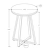 FONTOI Round Side Table, Nightstand, Bedside Table, for Entryway, Sofa, Living Room, Bedroom, Black, 15.75"*21.75"*15.75" - 3 of 4