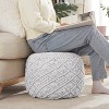 Ornavo Home Cotton Macrame Braid Pouf Ottoman - 18.5" x 15" - 4 of 4