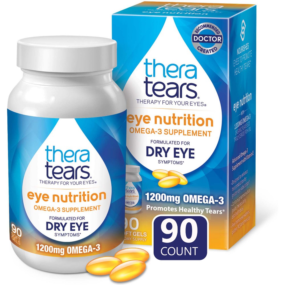 Photos - Vitamins & Minerals Thera Tears TheraTears Eye Nutrition Omega-3 Supplements - 90ct 