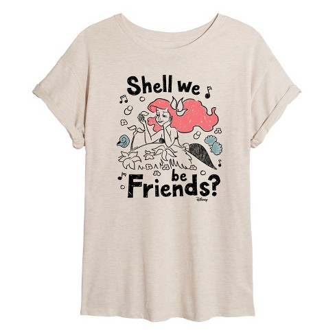 Women's - Disney - Shell We Be Friends Oversized Graphic T-Shirt - image 1 of 4