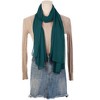 Elerevyo Women's Solid Chiffon Sheer Lightweight Soft Long Scarf Shawl 1 Pc - 2 of 4