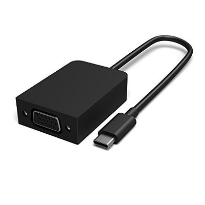 Microsoft Surface USB-C to VGA Adapter Black - Compatible w/ Surface Book 2 only - Allows you to share photos and videos