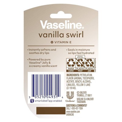 Vaseline Lip Therapy Mini Lip Balm - Vanilla Swirl - Travel Size - 0.25oz