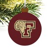 Fordham University Primary Logo Wood Christmas Tree Holiday Ornament - 4 of 4