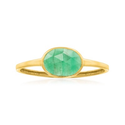 Ross-Simons 1.00 Carat Emerald Ring in 14kt Yellow Gold