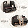 TIRAMISUBEST Multi-functional Hallway Hall Tree with Removable Cushion, Storage Bench with Shelves and DIY Pegboard - 4 of 4