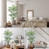 Artificial Palm Tree, 6 Ft Tall Faux Areca Palm Plants In Pot, Fake Tropical Palm Tree With Lifelike Leaves and Realistic Trunk, Faux Dypsis - 4 of 4