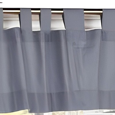Red Cotton Duck Fabric Tab Top Valance - 40" x 15"