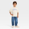 Grayson Mini Toddler Boys' French Terry Hoodie Sweatshirt - Off-White - 4 of 4