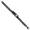 Black Bow Jewelry Black Plated Stainless Steel White Enamel Medical I.D. Bracelet, 8 In - 2 of 4