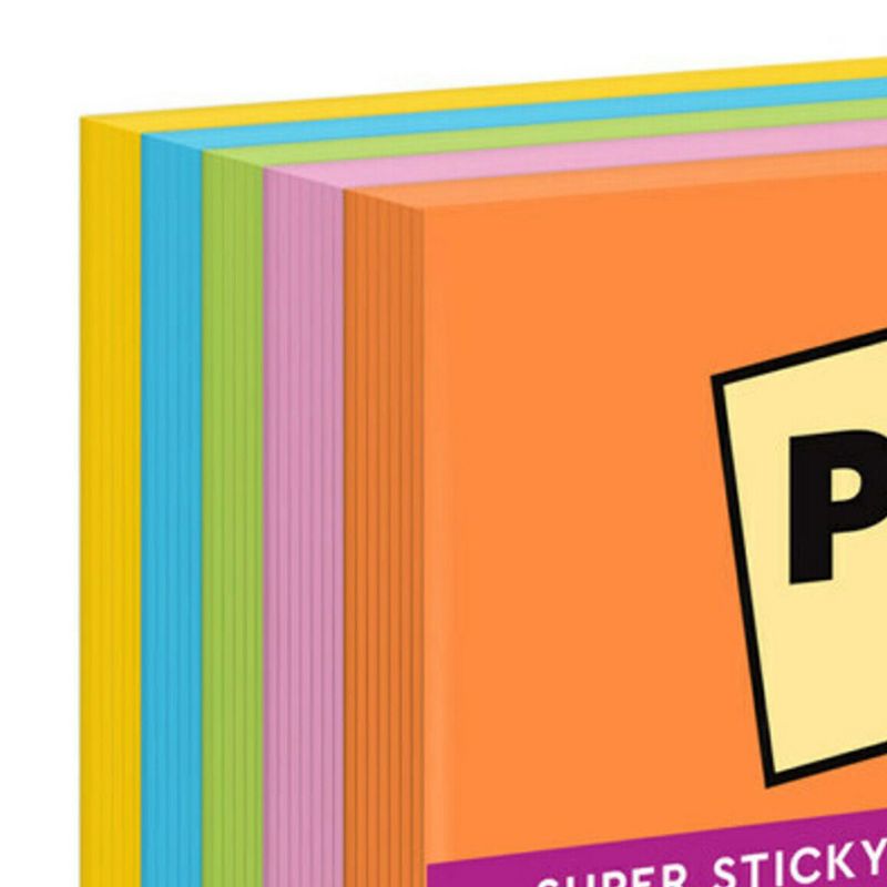 Post-it® Super Sticky Notes, 3 in x 3 in, Energy Boost Collection, 5 Pads/Pack, 2 Packs, 3 of 4