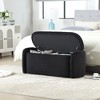 NicBex Modern 44.1" Storage Bench Corduroy Upholstered Accent Stool with Cushioned Top for Entryway and Living Room - 2 of 4