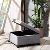 Sapphtopaz Modern Storage Ottoman Square Upholstered Ottoman with Storage Footstool with Button-Tufted Stool for Living Room, Bedroom, Entryway - 3 of 4