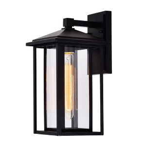 CWI Lighting Crawford 1 Light Black Outdoor Wall Light - 1 of 4