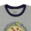 Seven Times Six Peanuts Snoopy T-Shirt Men's Joe Cool Everybody Wants A Pizza Me Ringer Tee Grey - 3 of 3