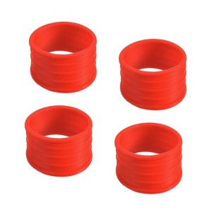 Unique Bargains Silicone Non-Slip Wear-Resistant Tennis Badminton Racket Handle Grip Rings 4 Pcs - 1 of 4