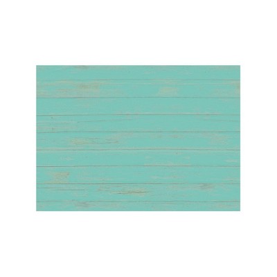 Evergreen Blue Wood Plank Layering Mat 42 x 26.5 inches Indoor and Outdoor Decor