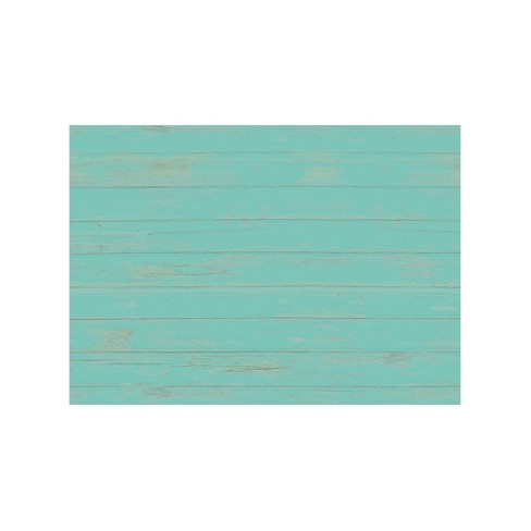 Evergreen Blue Wood Plank Layering Mat 42 x 26.5 inches Indoor and Outdoor Decor - image 1 of 4