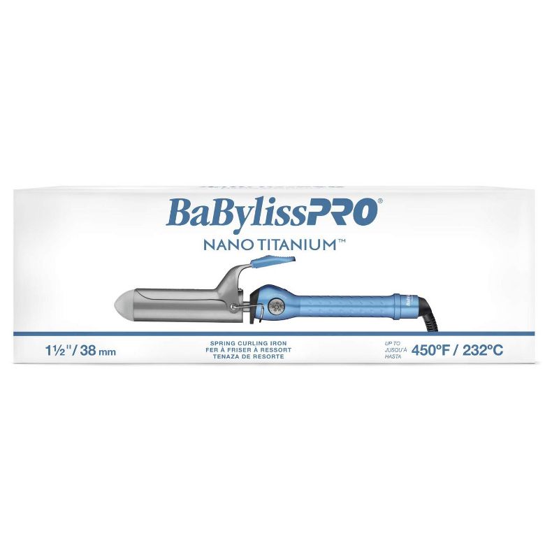 BaBylissPRO Spring Curling Iron, 1 1/2 Inch, Nano Titanium Hair Styling Tools & Appliances, BNT150S (Babyliss Pro), 4 of 5