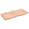 vidaXL Table Top Light Brown 39.4"x19.7"x(0.8"-1.6") Treated Solid Wood Live Edge - 4 of 4