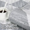 Modern Geometric Area Rug - Machine Washable Non-Skid Stain Resistant Low Pile Carpet for Living Room Bedroom Dining Room - 4 of 4